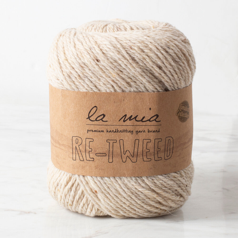 La Mia Re-Tweed Melange Yarn, Light Beige - L098