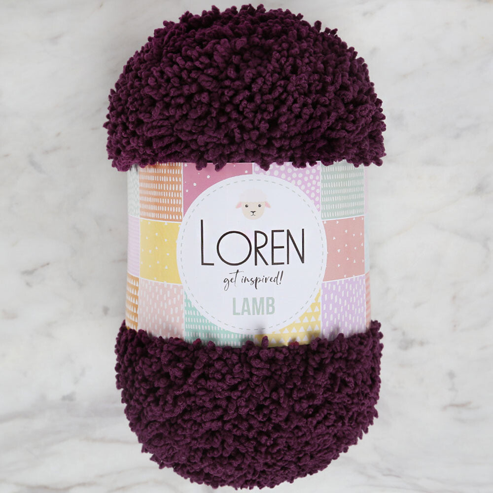 Loren Lamb Baby Yarn, Purple - R015