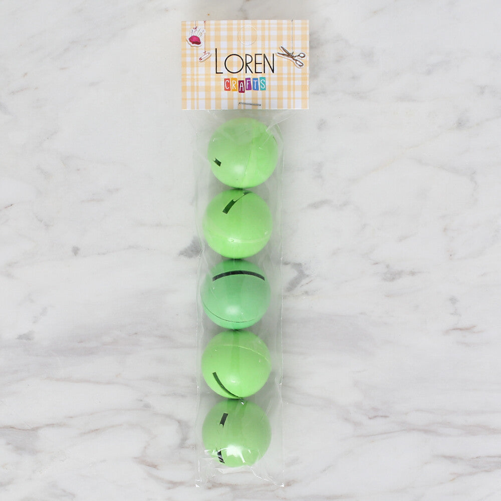 Loren Crafts Plastic Rattle Bell for Toys in 5, Green