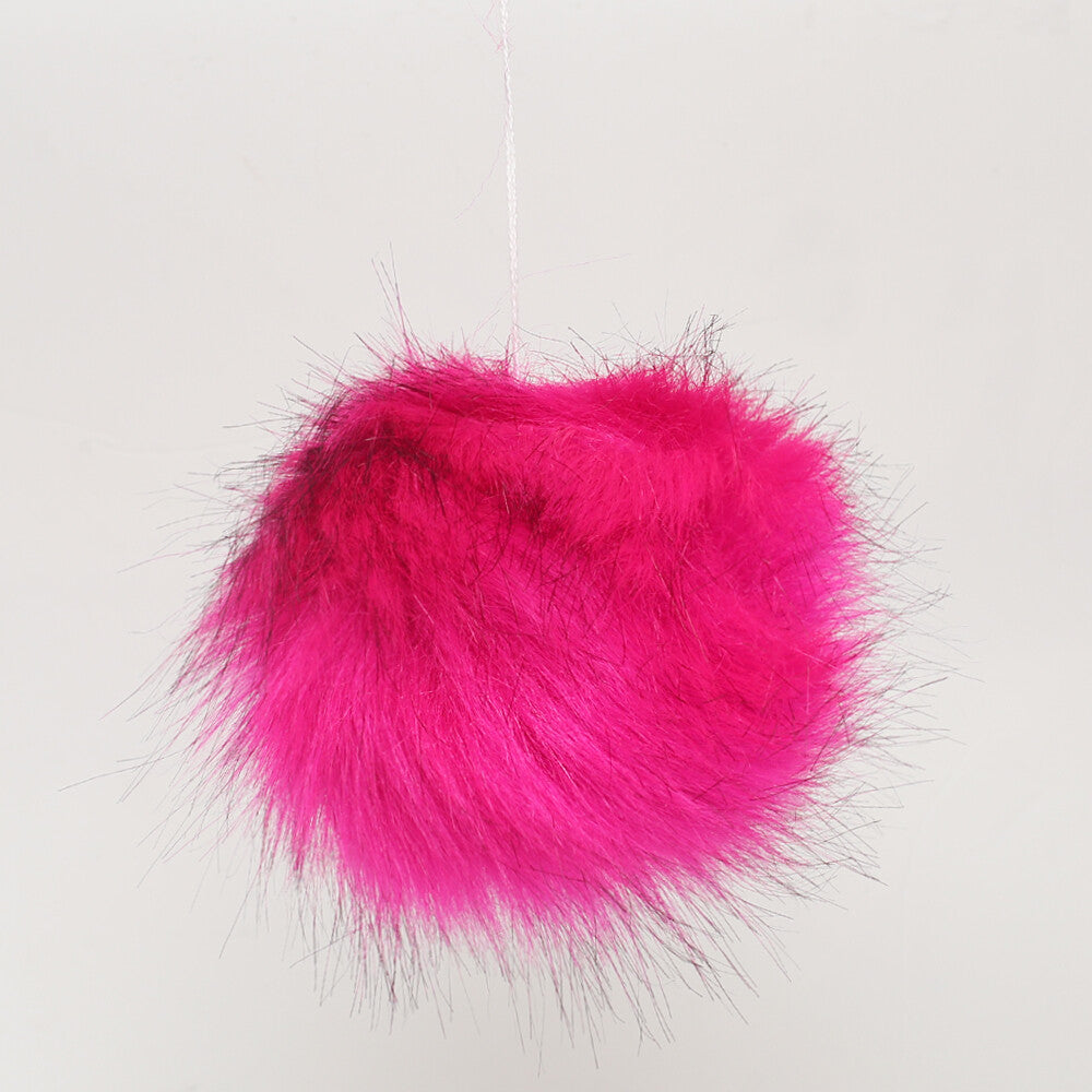 Loren Faux Pom Pom, Fuchsia