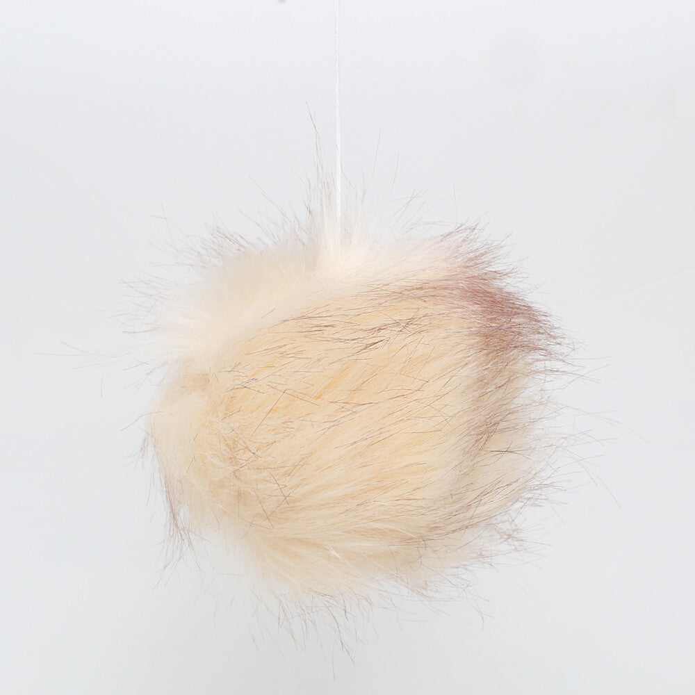 Loren Faux Pom Pom, Cream