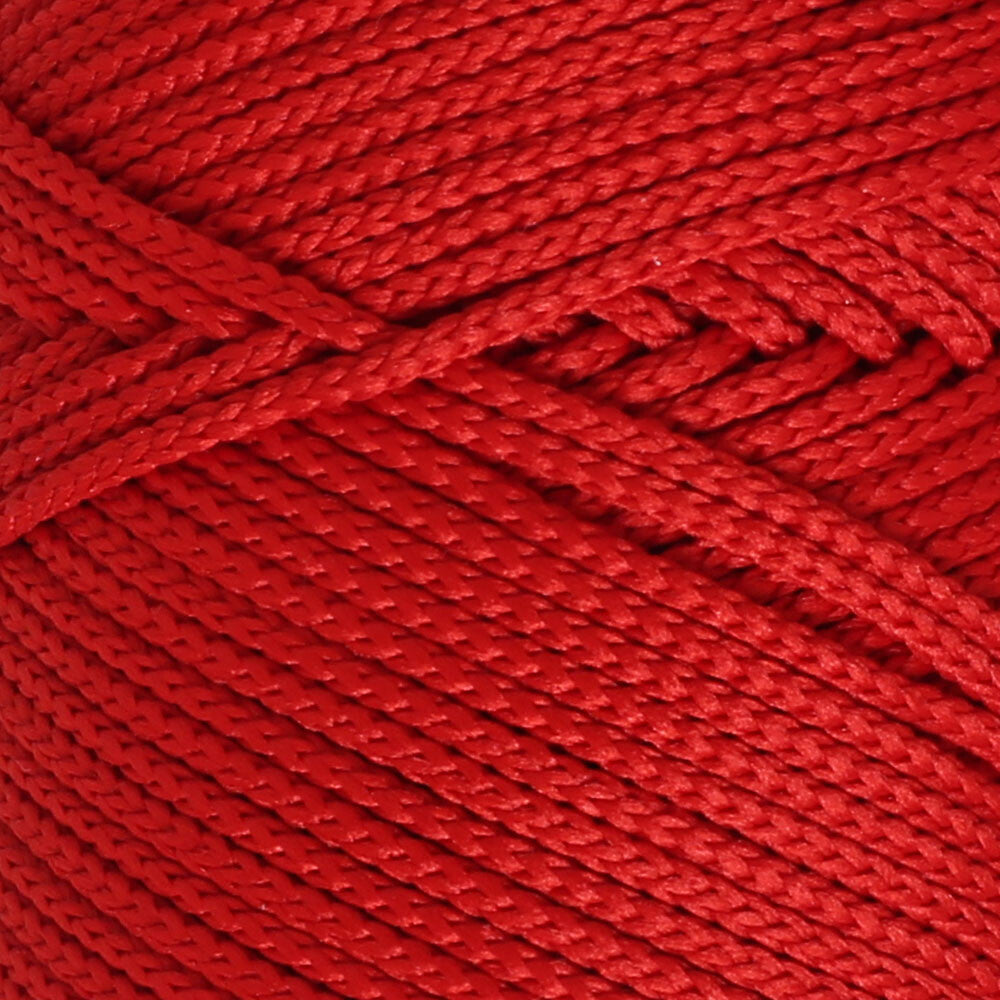 Loren Polyester Soft Macrame Yarn, Red - LM019