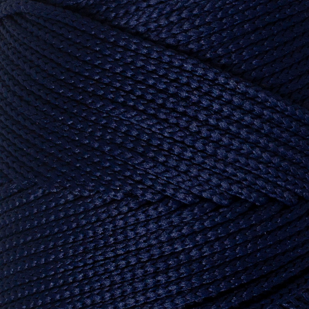 Loren Polyester Soft Macrame Yarn, Dark Navy Blue - LM030