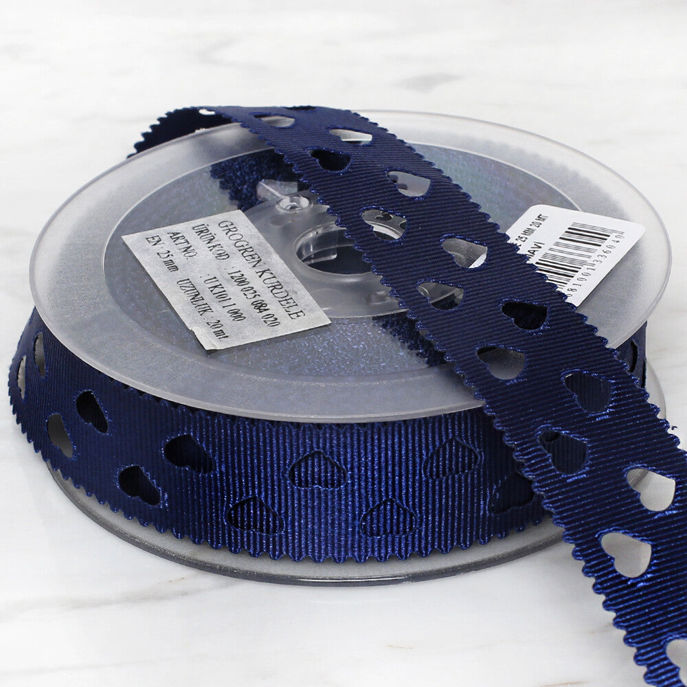 Ulutaş 2.5 cm 20 m Satin Ribbon, Blue