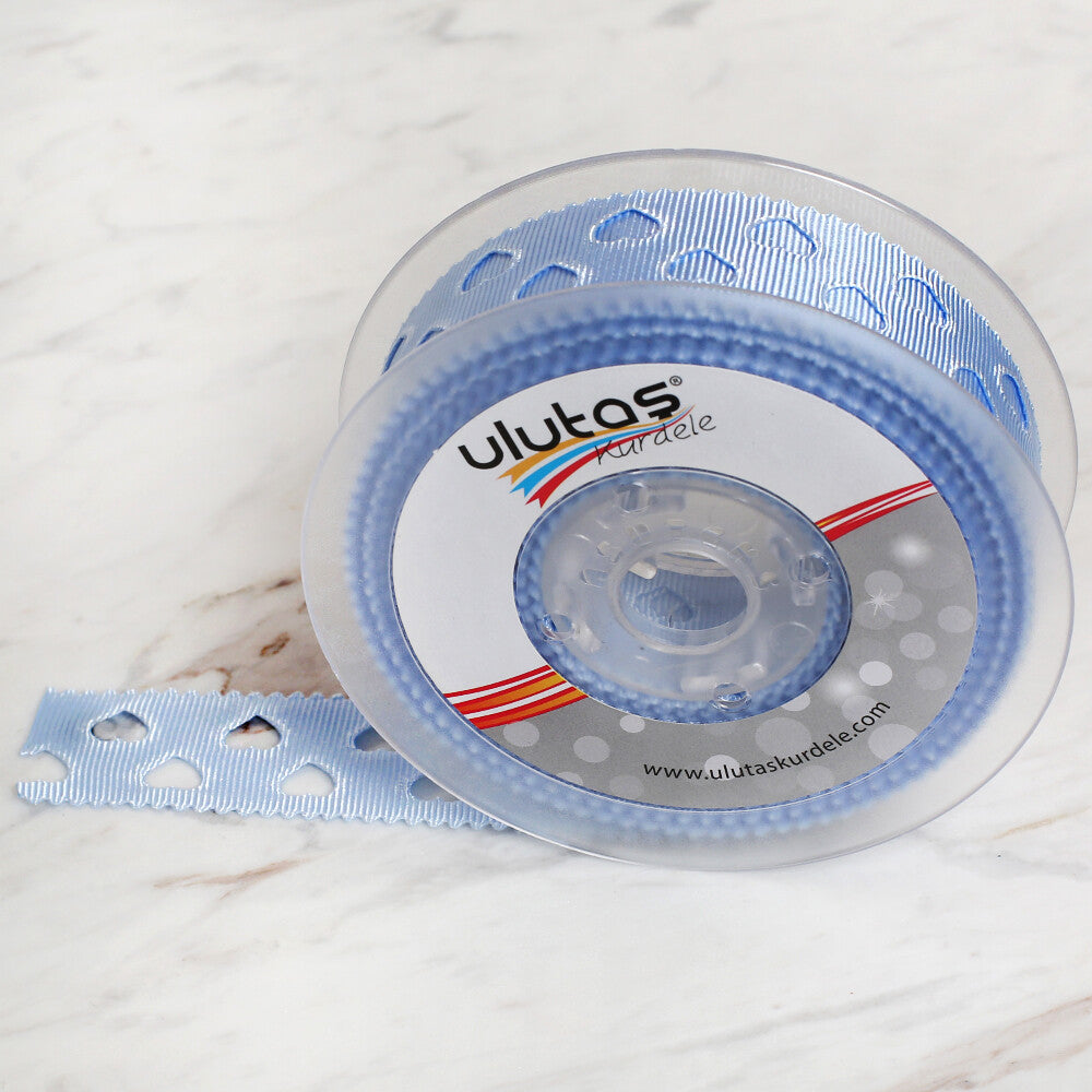 Ulutaş 2.5 cm 20 m Satin Ribbon, Baby Blue