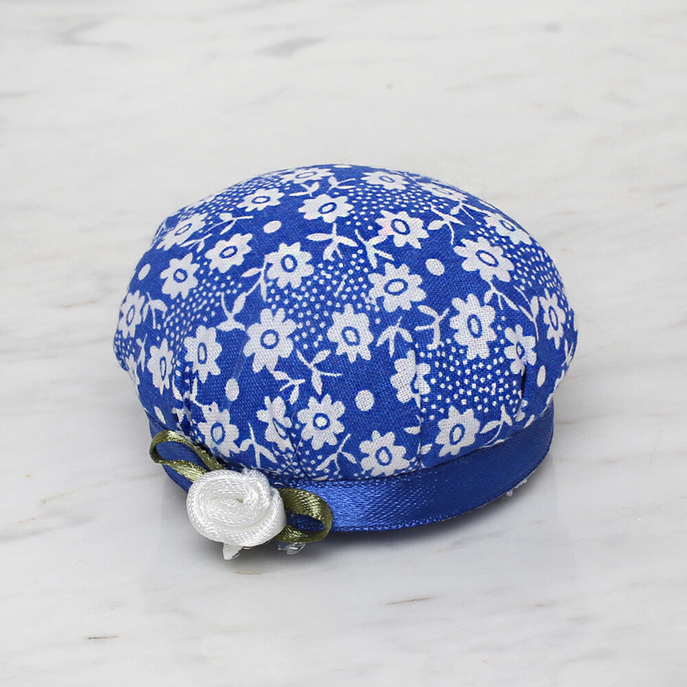 Loren Flower Patterned Arm Pincushion, Blue