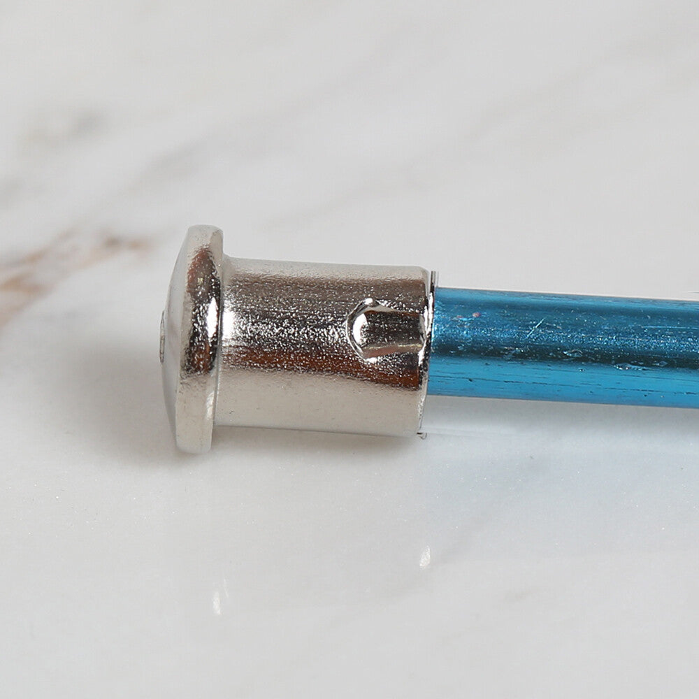 Yabalı 5mm 35 cm Crochet Hook with Measure, Blue - YBL-348