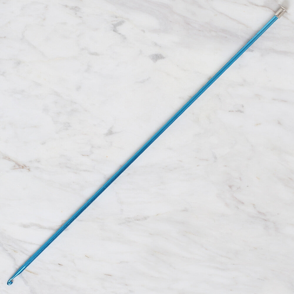 Yabalı 4.5mm 35 cm Crochet Hook with Measure, Blue - YBL-348