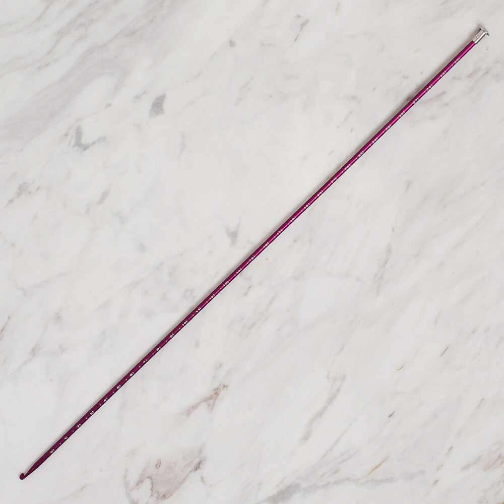 Yabalı 3mm 35 cm Crochet Hook with Measure, Purple - YBL-348