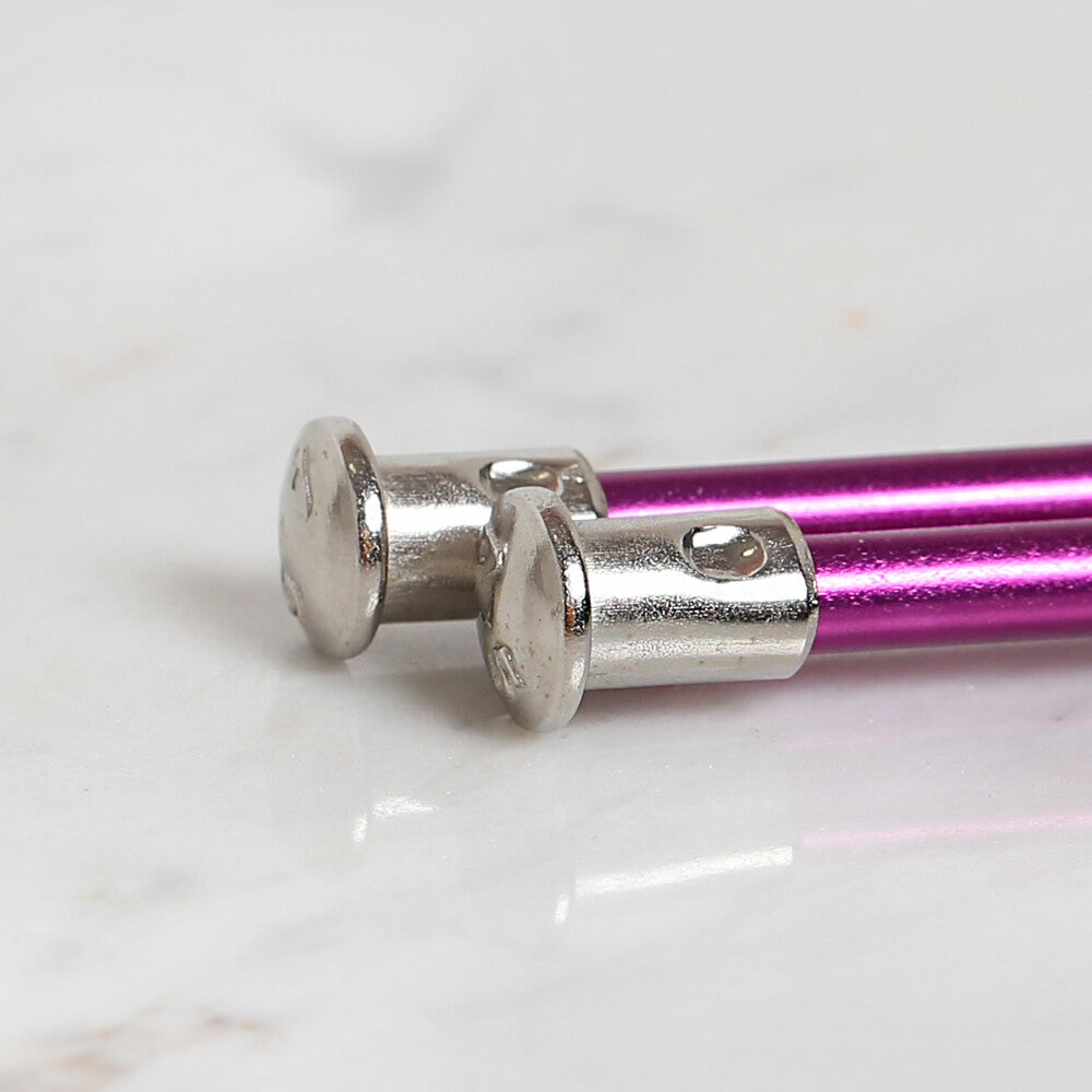 Yabalı 4.5mm 35 cm Knitting Needle with Measure, Purple - YBL-347