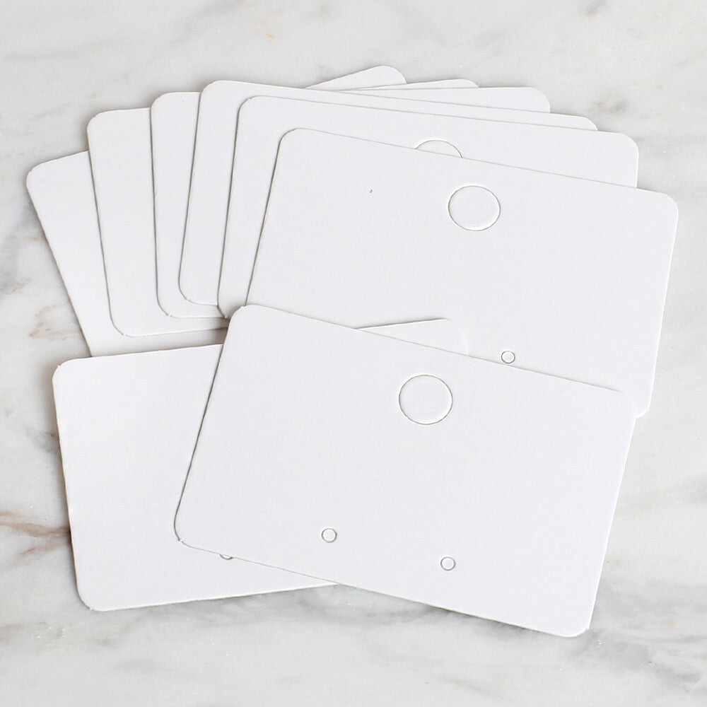 Loren 25 pcs Jewelry (Earring) Card, White
