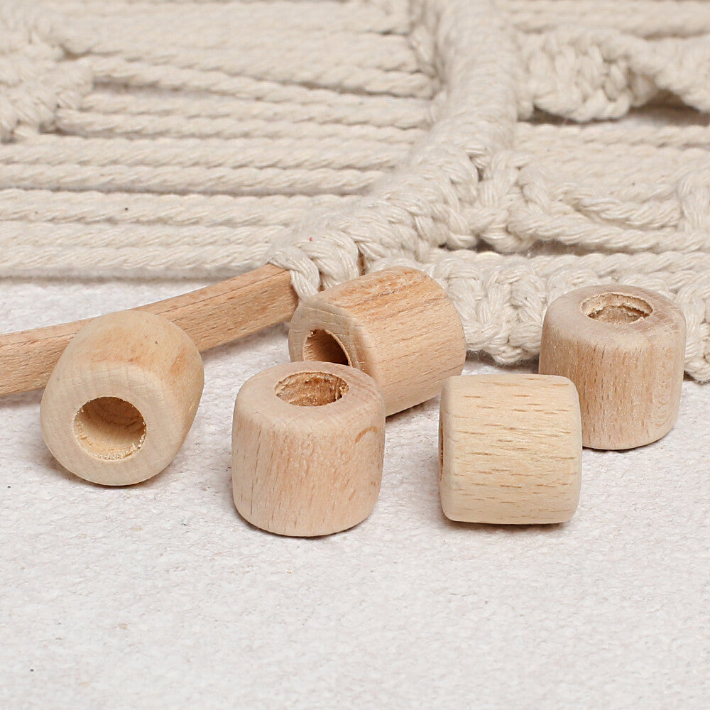 Loren Crafts 5 pcs 20mm Raw Wooden Bead, Pipe