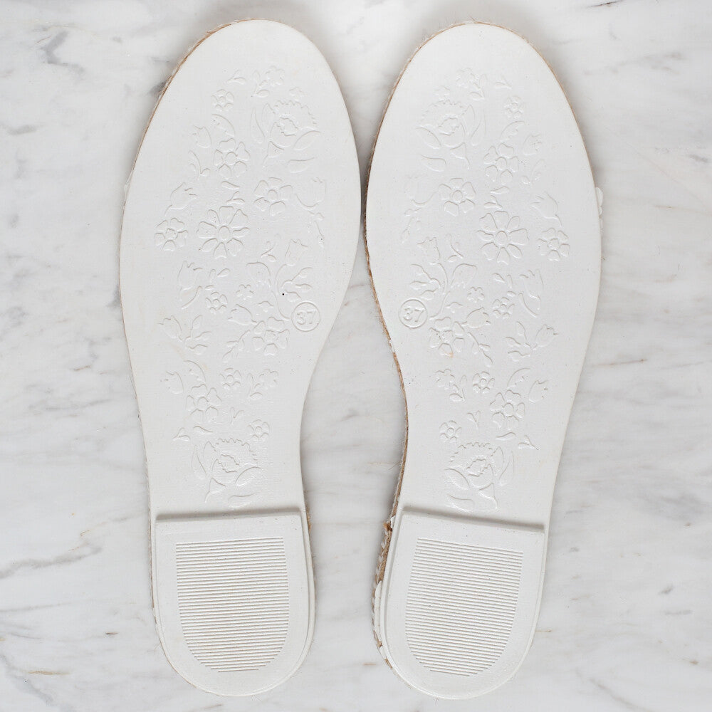 LorenEspadrille / Shoe Sole Narrow Size: 37, White