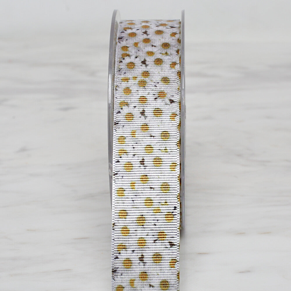 Ulutaş 2.5 cm 20 m Daisy Patterned Grosgrain Ribbon