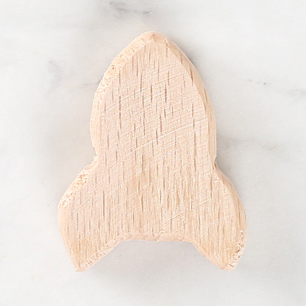 Loren Crafts Rocket Shaped Wooden Bead