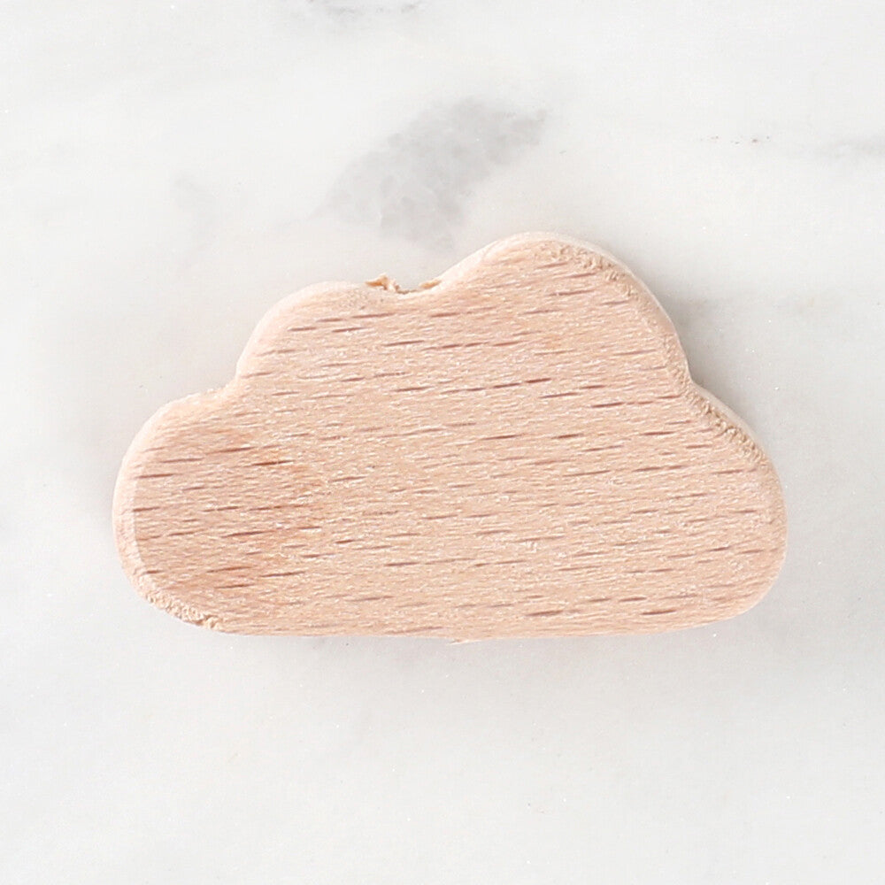 Loren Crafts Cloud Shaped Wooden Bead