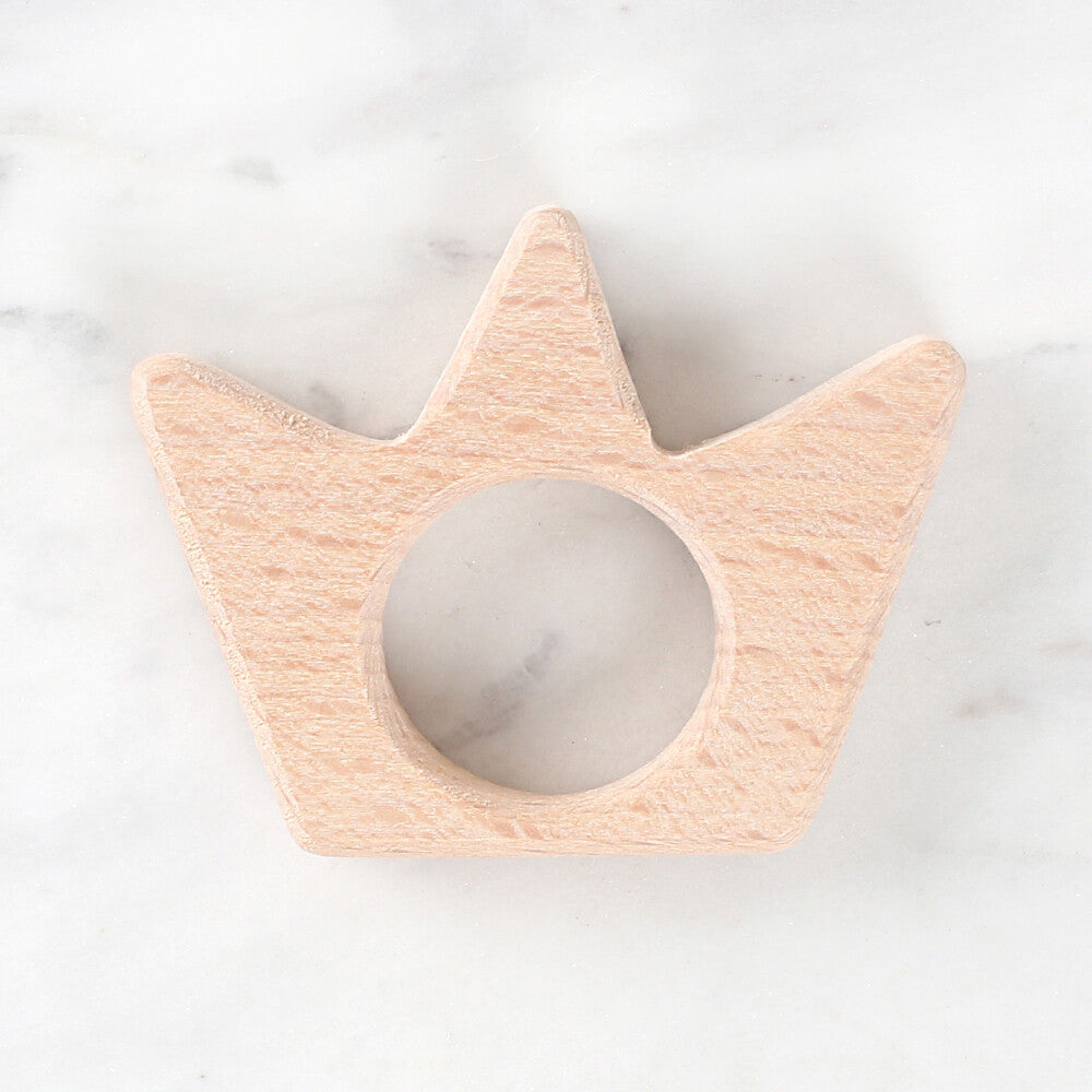 Loren Crafts Crown Shaped Organic Wooden Teether Ring