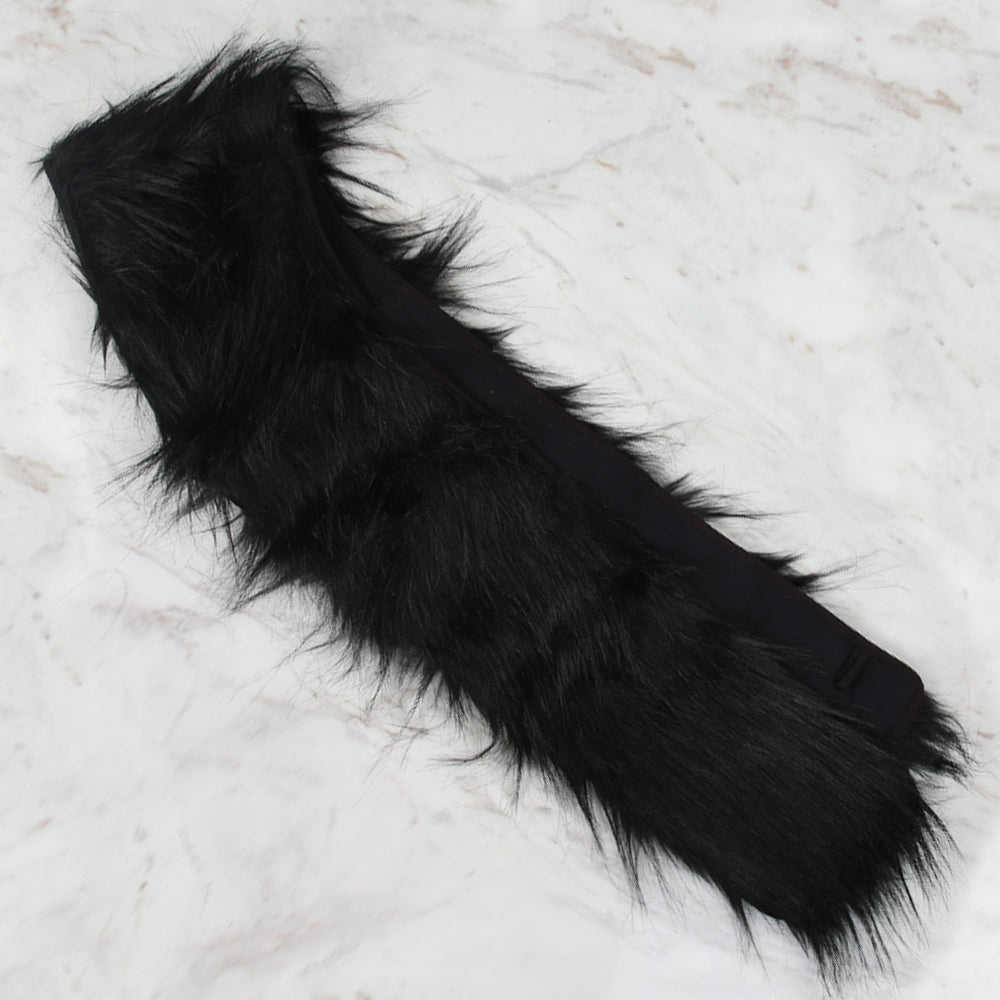 Yarnart Tuxede - Faux Fur Collar Black - F503