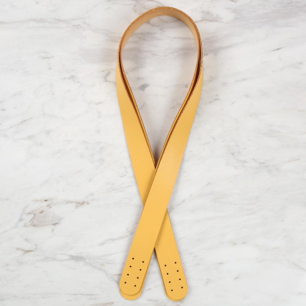 Loren Crafts Leather Bag Handle 2 Pcs - Yellow
