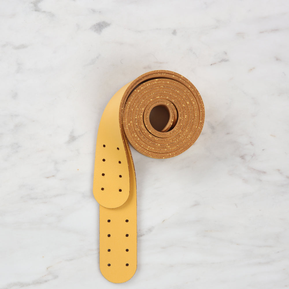 Loren Crafts Leather Bag Handle 2 Pcs - Yellow