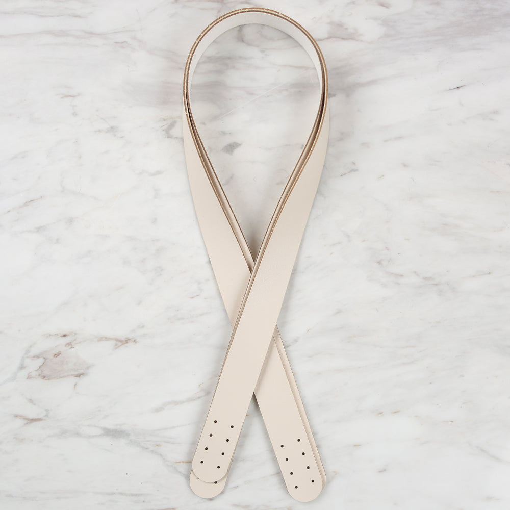 Loren Crafts Leather Bag Handle 2 Pcs - Cream