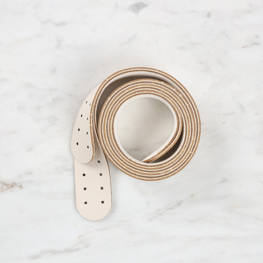 Loren Crafts Leather Bag Handle 2 Pcs - Cream