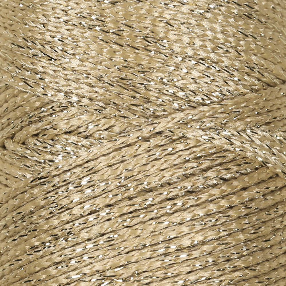 Loren Macrame Sparkle Glitter Golden Yellow Hand Knitting Rope - RM 39