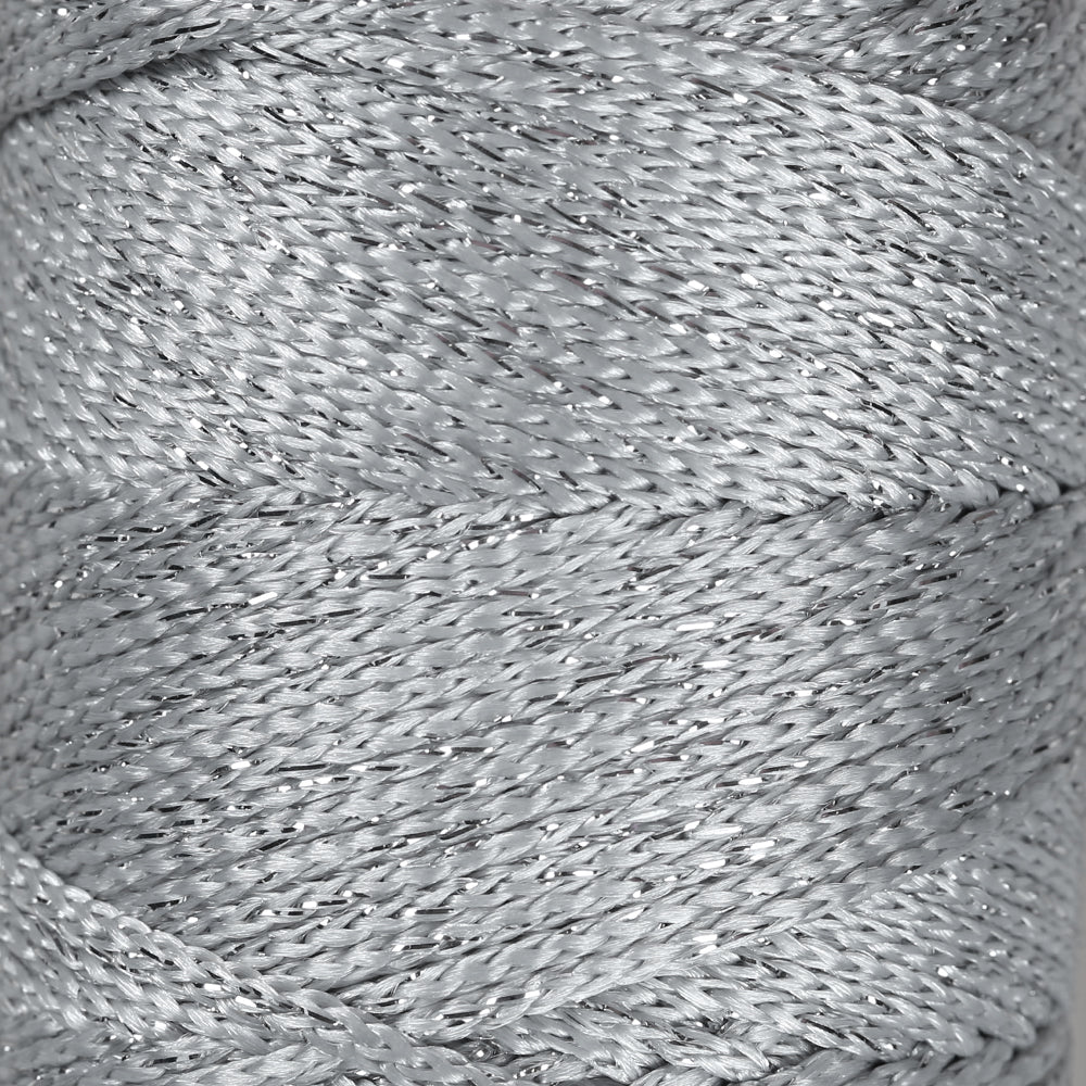 Loren Macrame Sparkle Hand Knitting Yarn, Glitter Grey - RM 60