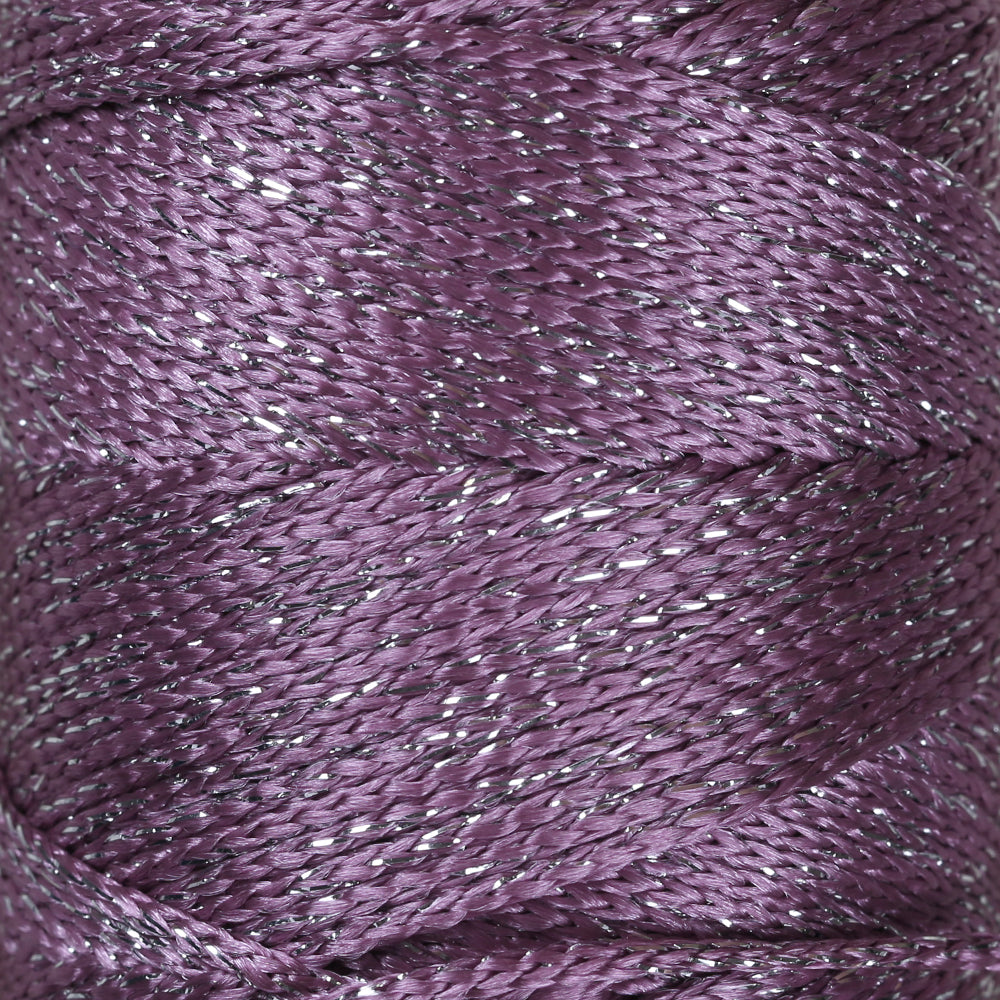 Loren Macrame Sparkle Hand Knitting Yarn, Glitter Purple - RM 77