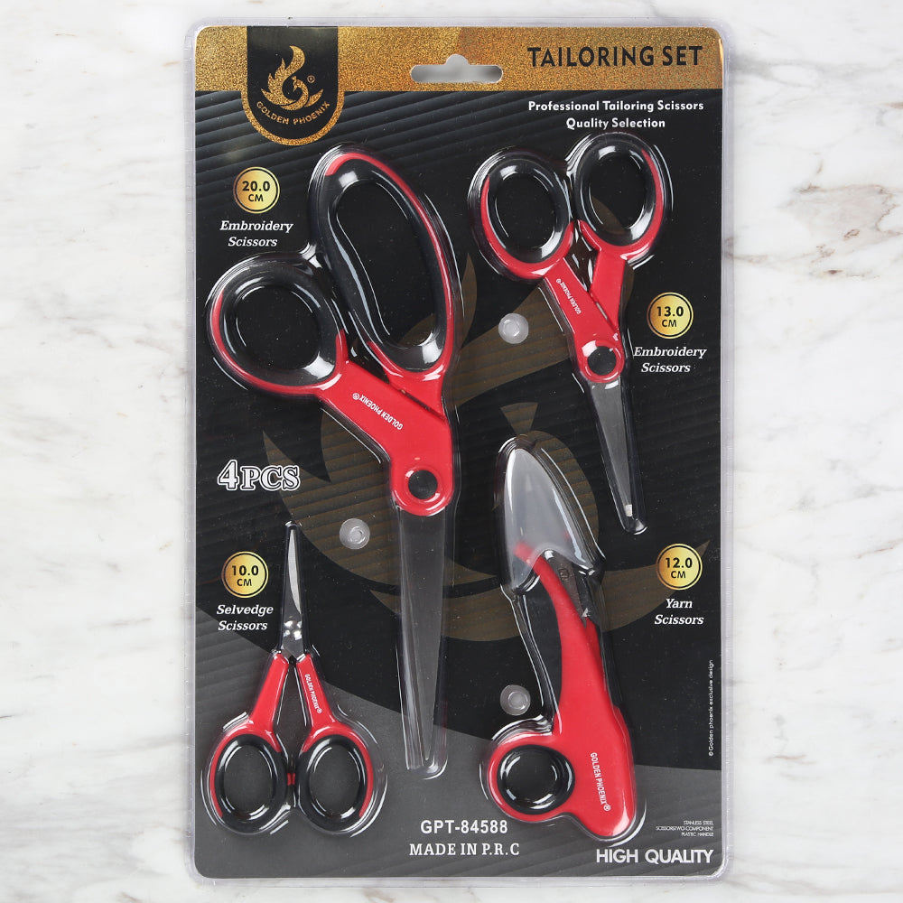 Golden Phoenix Scissor Set Red GPT:84588