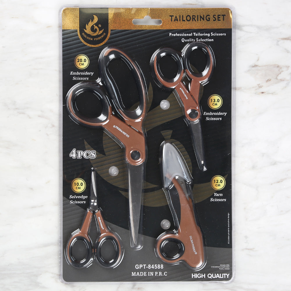 Golden Phoenix Scissor Set Brown GPT:84588