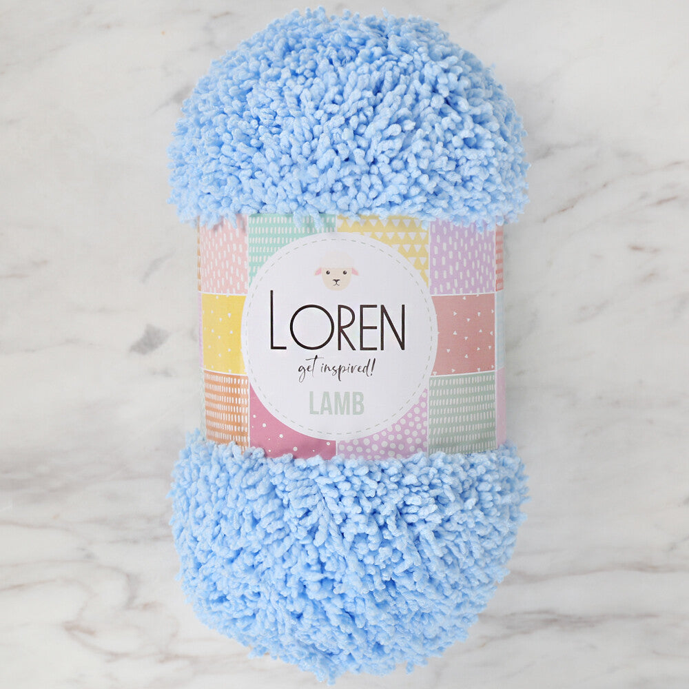 Loren Lamb Baby Yarn, Blue - R040