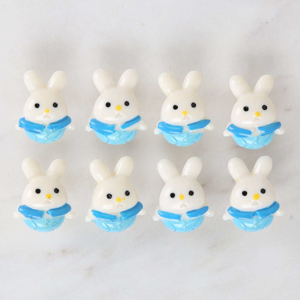 Loren Crafts 8-piece Blue Rabbit Button - 3032