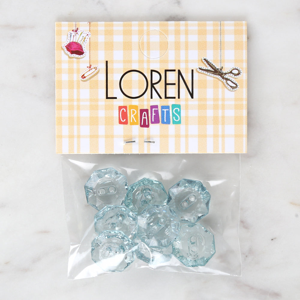 Loren Crafts 8-piece Light Green Button - 3065