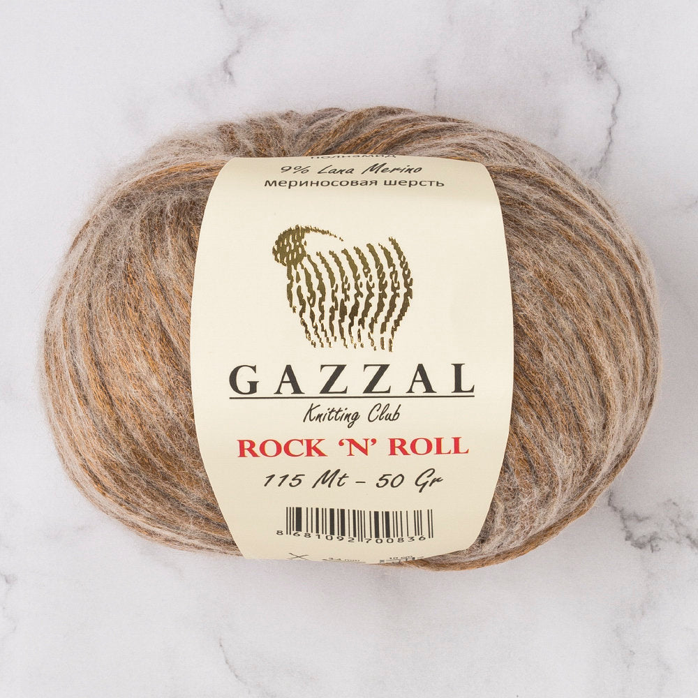 Gazzal Rock'N'Roll Yarn, Brown - 4202
