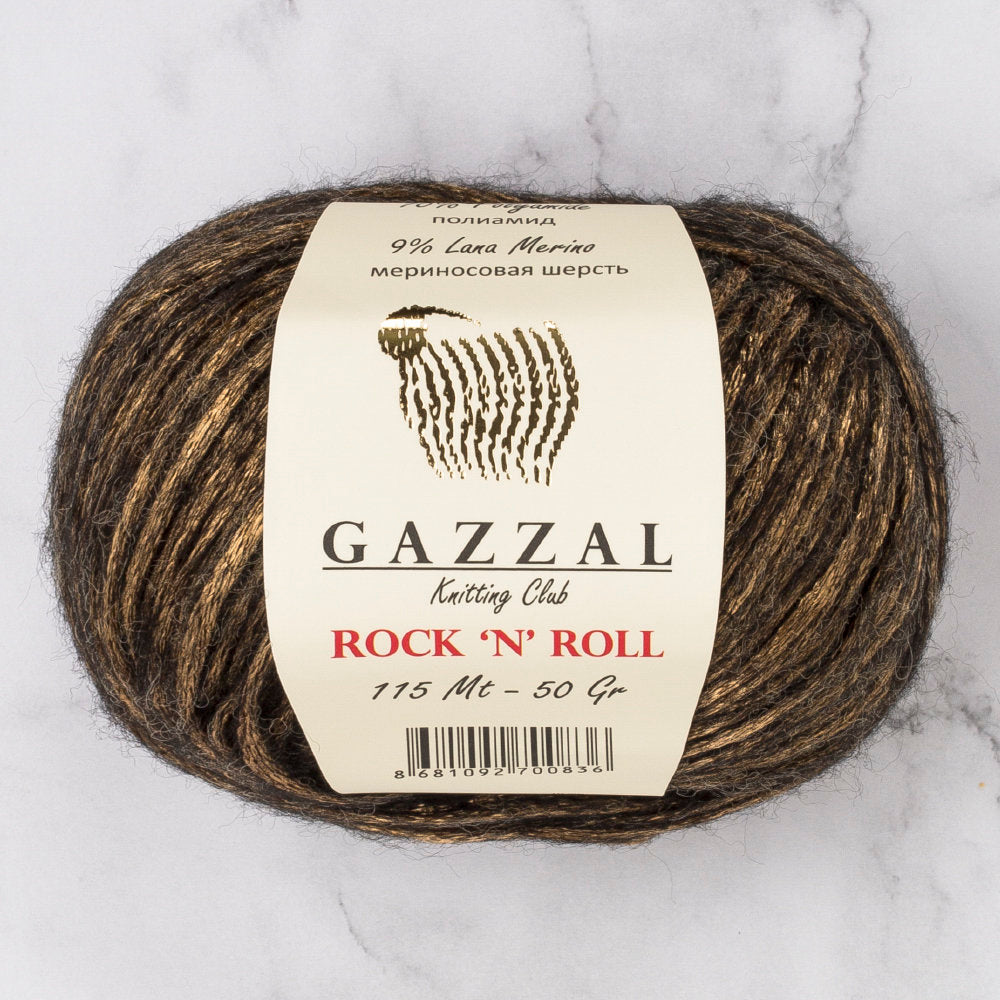Gazzal Rock'N'Roll Yarn, Brown - 13186