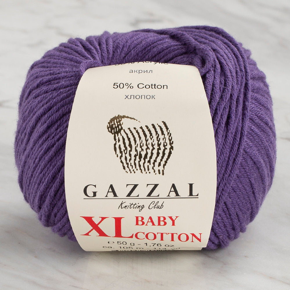 Gazzal Baby Cotton XL Baby Yarn, Purple - 3440XL