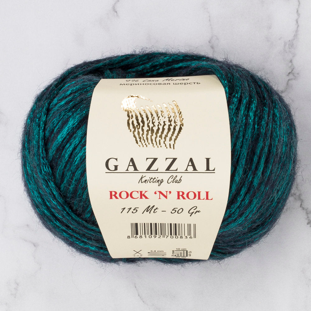 Gazzal Rock'N'Roll Yarn, Dark Green - 12834