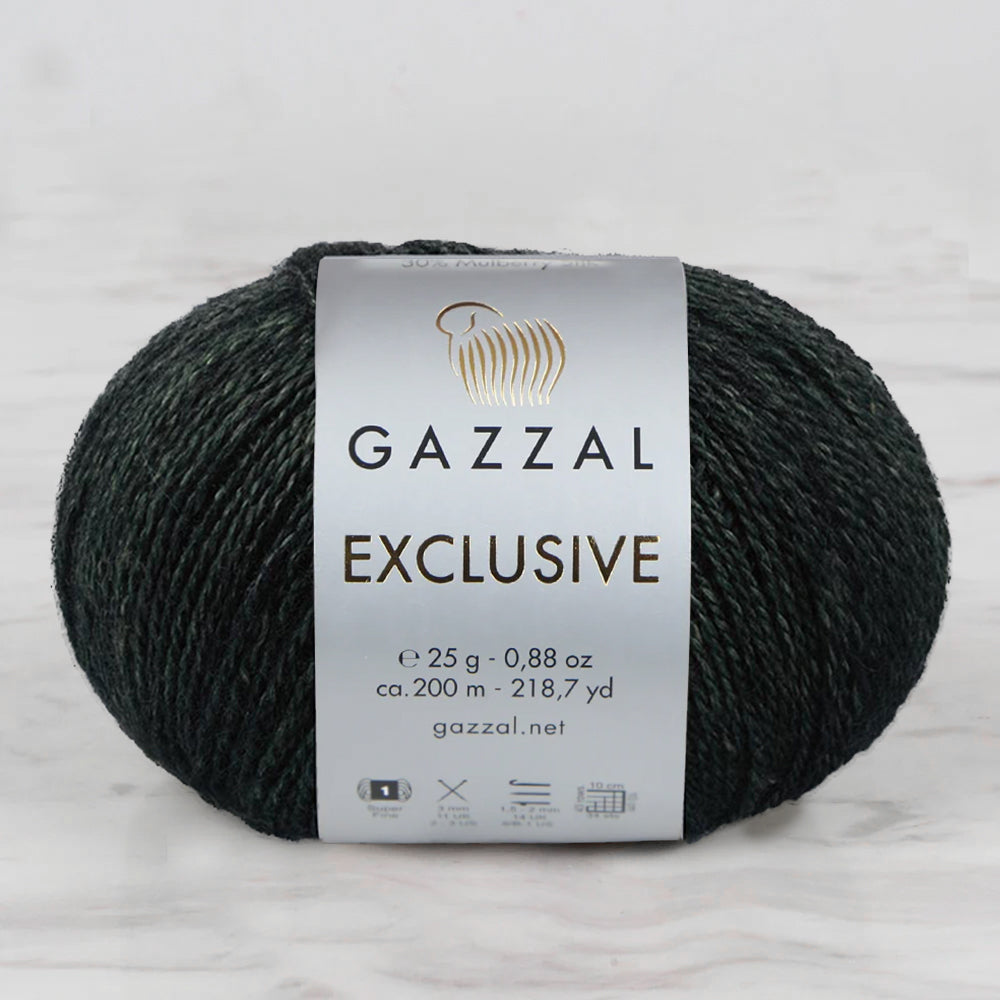 Gazzal Exclusive Hand Knitting Yarn, Black-9913