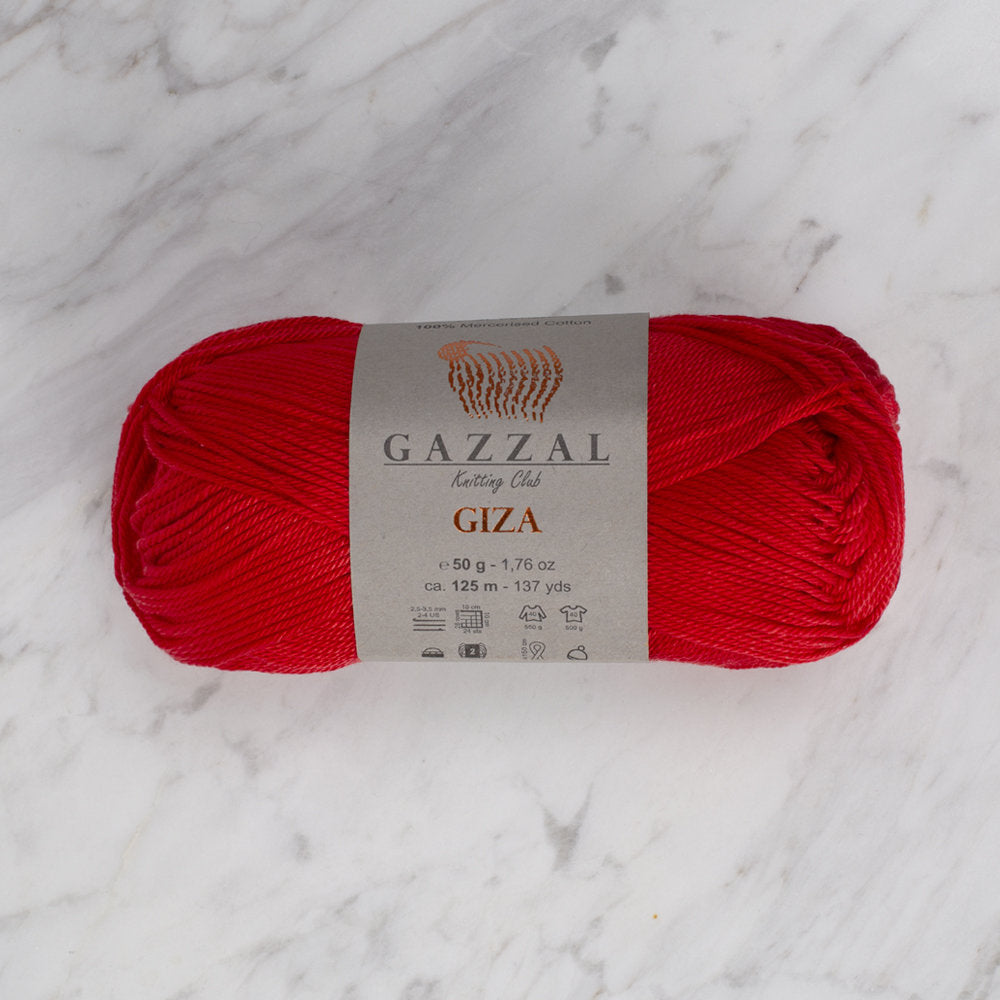 Gazzal Giza Yarn, Cherry Red - 2487