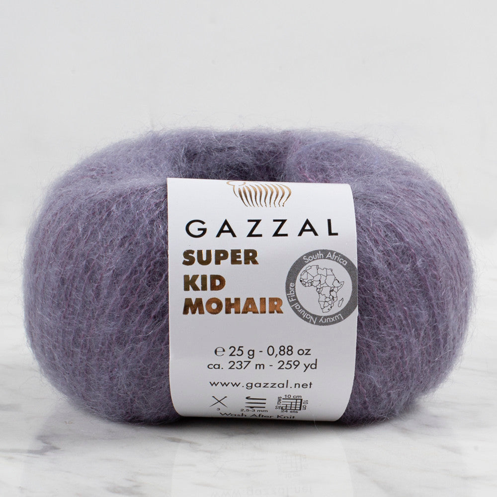 Gazzal Super Kid Mohair  25 Gr Knitting Yarn, Anthracite - 64411