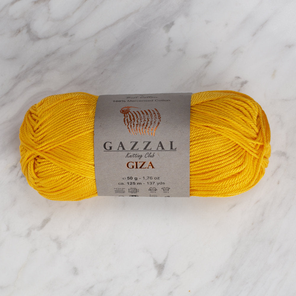 Gazzal Giza Yarn, Yellow - 2464