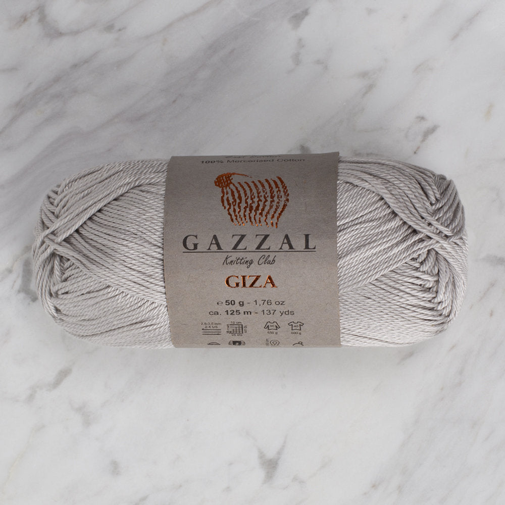 Gazzal Giza Yarn, Grey - 2456