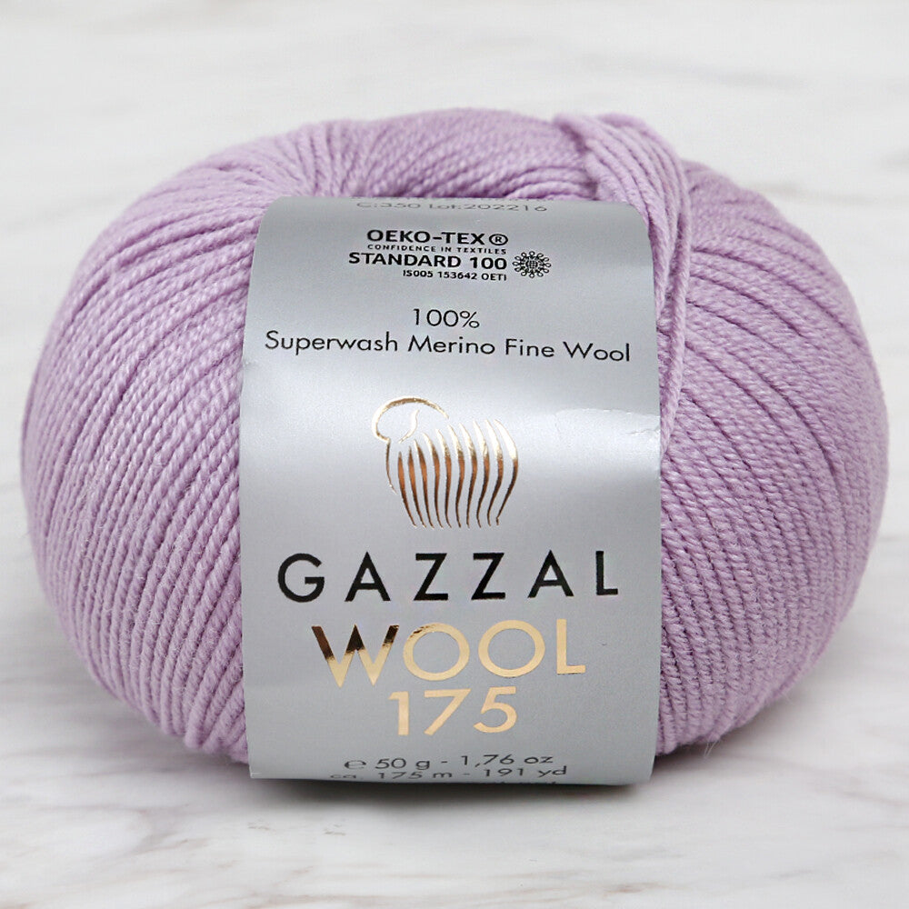 Gazzal Wool 175 50 Gr Yarn, Lilac - 350