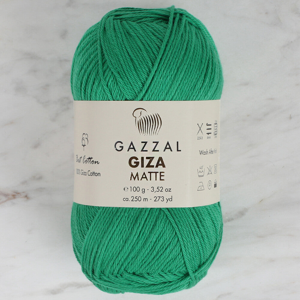 Gazzal Giza Matte Yarn, Green - 5560
