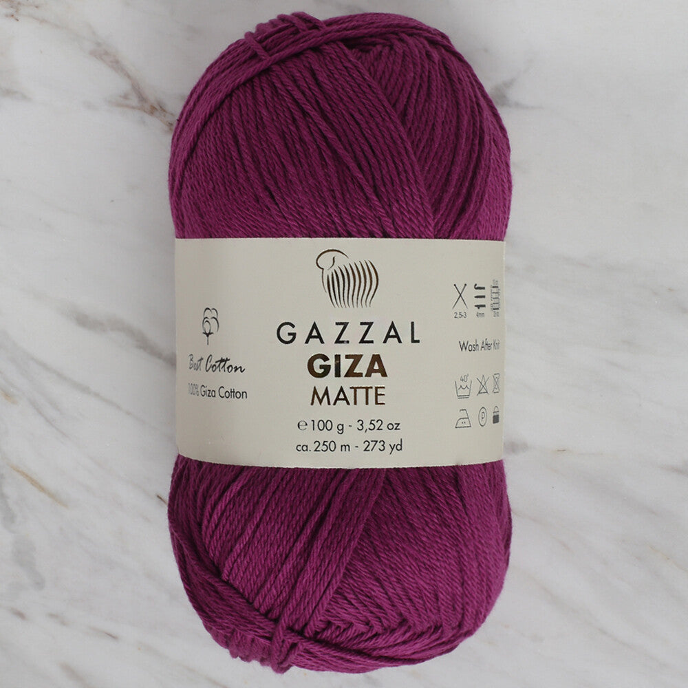 Gazzal Giza Matte Yarn, Dark Purple - 5567