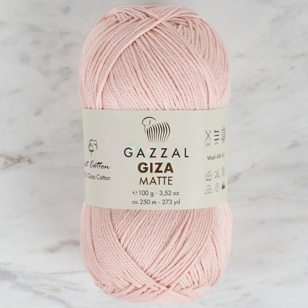 Gazzal Giza Matte Yarn, Light Pink - 5591