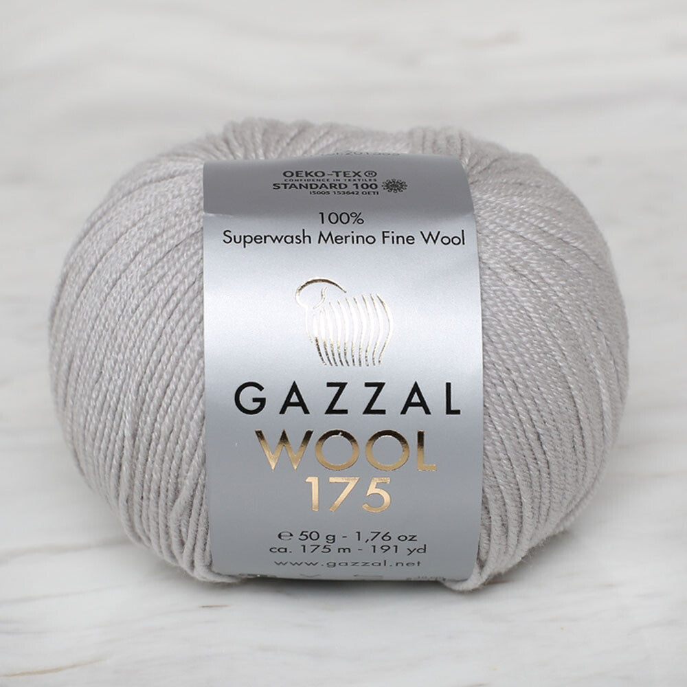 Gazzal Wool 175 50 Gr Yarn, Light Grey - 301