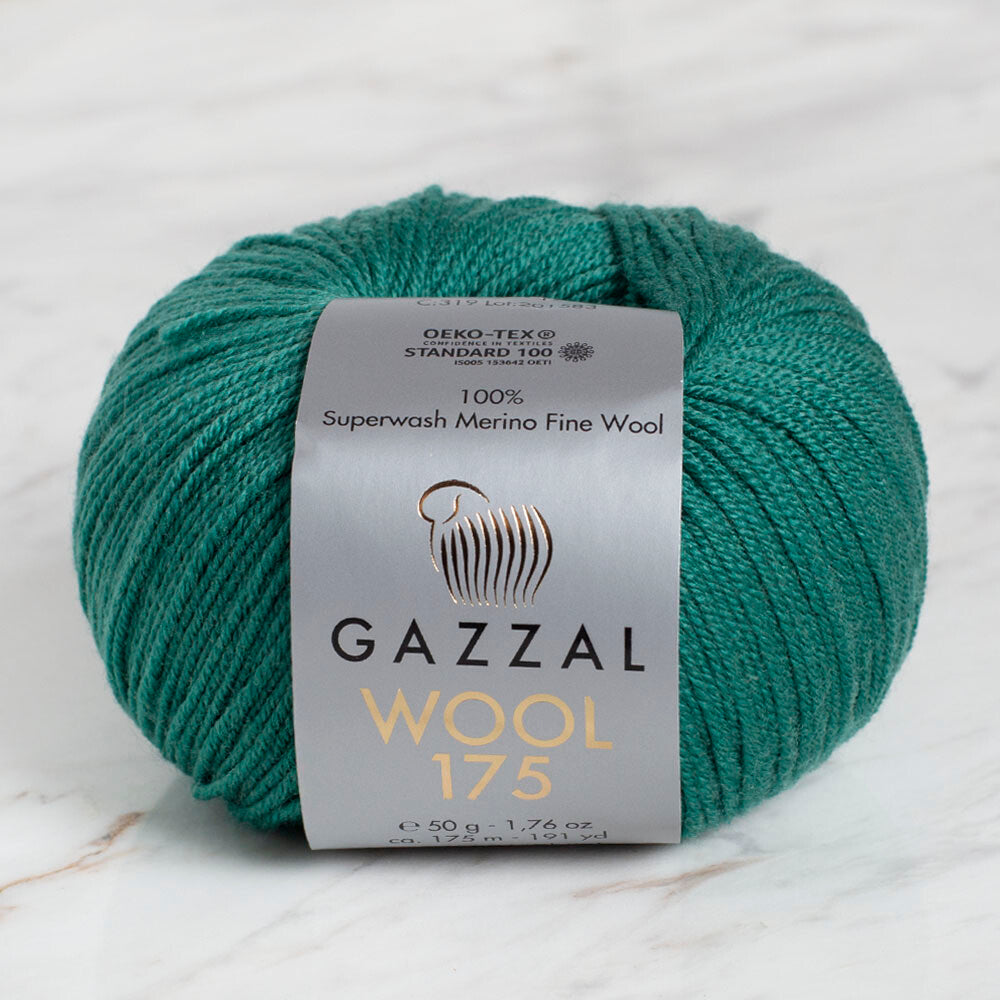 Gazzal Wool 175 50 Gr Yarn, Dark Green - 319