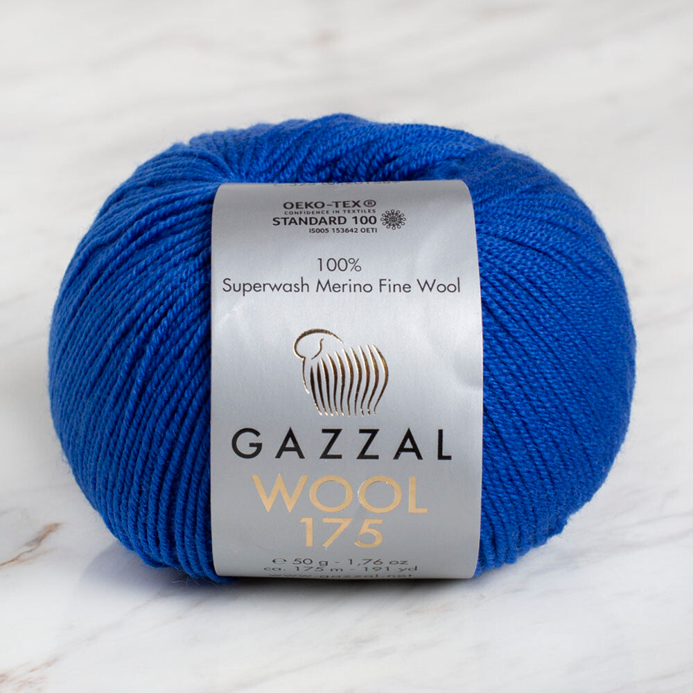 Gazzal Wool 175 50 Gr Yarn, Saxe Blue - 325